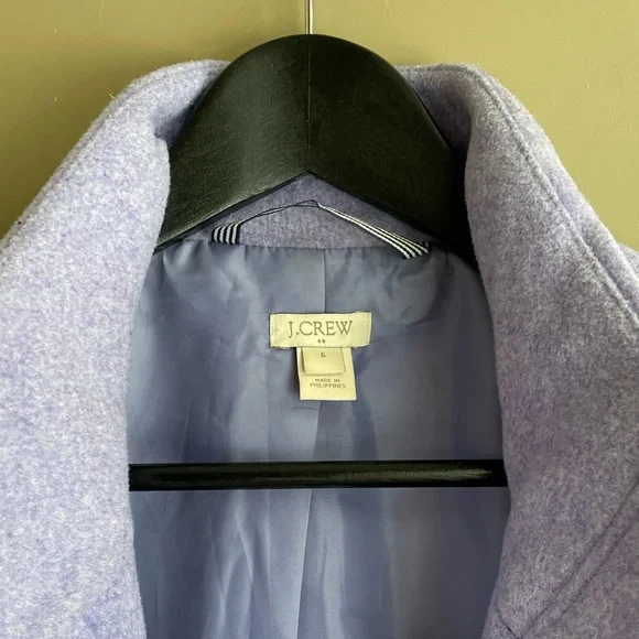 J. Crew Factory Cocoon Hyacinth Lilac Coat: Size 6 - Picture 5 of 7